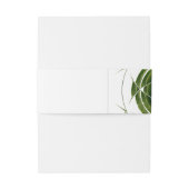 Moderne Abstracte olievlekken Groene bruiloft Uitnodigingen Wikkel (Achterkant Voorbeeld)