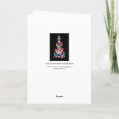Moderne Abstracte, onduidelijke kerstboomverlichti Feestdagen Kaart (Achterkant)