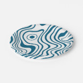 Moderne Abstracte Ontwerp 7 inch Papieren Bordje (Gekanteld)