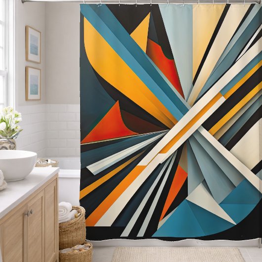 Moderne Abstracte Ontwerp Douchegordijn