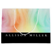 Moderne Abstracte ontwerper Waterverf Aangepast Groot Cadeauzakje (Voorkant)