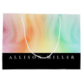 Moderne Abstracte ontwerper Waterverf Aangepast Groot Cadeauzakje (Achterkant)