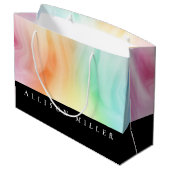 Moderne Abstracte ontwerper Waterverf Aangepast Groot Cadeauzakje (Achterkant Gekanteld)