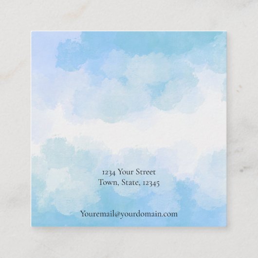 Moderne abstracte Oorbel display kaart Vierkante Visitekaartje (Achterkant)