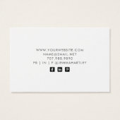 Moderne Abstracte oorringen — Kaarten voor juwelen Visitekaartje (Achterkant)