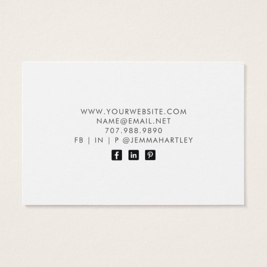 Moderne Abstracte oorringen — Kaarten voor juwelen Visitekaartje (Achterkant)