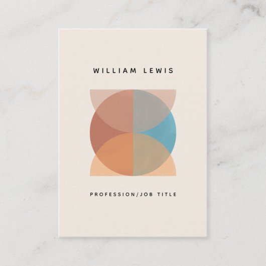 Moderne Abstracte, oorstrelende QR-code Sociale me Visitekaartje (Voorkant)