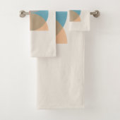 Moderne Abstracte oortonnen geometrische Waterverf Bad Handdoek (Insitu)