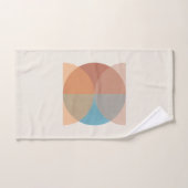 Moderne Abstracte oortonnen geometrische Waterverf Bad Handdoek (Handdoek)