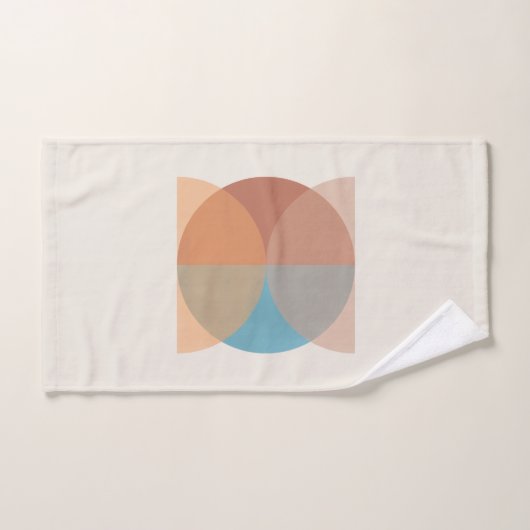 Moderne Abstracte oortonnen geometrische Waterverf Bad Handdoek (Handdoek)