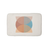 Moderne Abstracte oortonnen geometrische Waterverf Badmat (Voorkant)