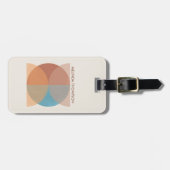 Moderne Abstracte oortonnen geometrische Waterverf Bagagelabel (Voorkant horizontaal)