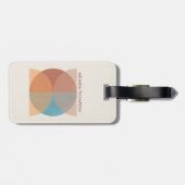 Moderne Abstracte oortonnen geometrische Waterverf Bagagelabel (Achterkant horizontaal)