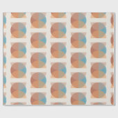 Moderne Abstracte oortonnen geometrische Waterverf Cadeaupapier (Vlak)