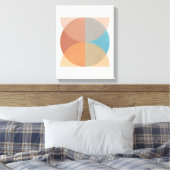 Moderne Abstracte oortonnen geometrische Waterverf Canvas Afdruk (Insitu (Slaapkamer))