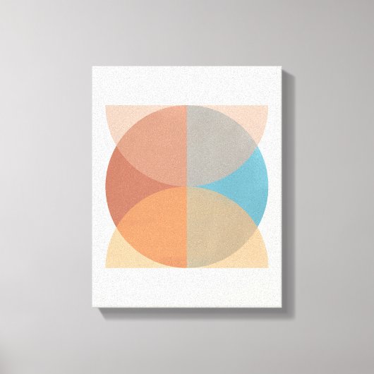 Moderne Abstracte oortonnen geometrische Waterverf Canvas Afdruk (Voorkant)