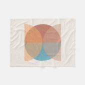 Moderne Abstracte oortonnen geometrische Waterverf Fleece Deken (Voorkant (Horizontaal))