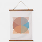 Moderne Abstracte oortonnen geometrische Waterverf Hangend Wandkleed (Voorkant)