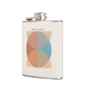 Moderne Abstracte oortonnen geometrische Waterverf Heupfles (Links)