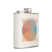 Moderne Abstracte oortonnen geometrische Waterverf Heupfles (Rechts)