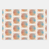 Moderne Abstracte oortonnen geometrische Waterverf Inpakpapier Vel (Voorkant 2)