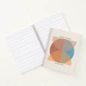 Moderne Abstracte oortonnen geometrische Waterverf Notitieboek (Binnen)