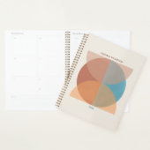 Moderne Abstracte oortonnen geometrische Waterverf Planner (Display)