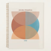 Moderne Abstracte oortonnen geometrische Waterverf Planner (Voorkant)