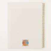 Moderne Abstracte oortonnen geometrische Waterverf Planner (Achterkant)