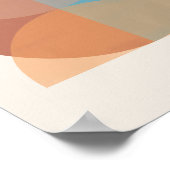 Moderne Abstracte oortonnen geometrische Waterverf Poster (Hoek)