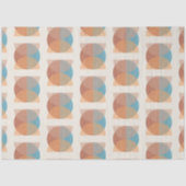 Moderne Abstracte oortonnen geometrische Waterverf Tissuepapier (Voorkant)