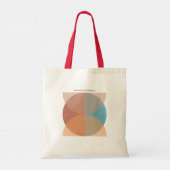 Moderne Abstracte oortonnen geometrische Waterverf Tote Bag (Achterkant)