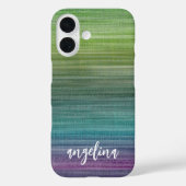 Moderne Abstracte opmaak met witte scriptnaam Case-Mate iPhone Case (Achterkant)