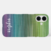 Moderne Abstracte opmaak met witte scriptnaam Case-Mate iPhone Case (Achterkant (horizontaal))