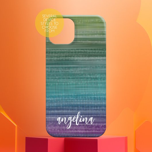 Moderne Abstracte opmaak met witte scriptnaam Case-Mate iPhone Case