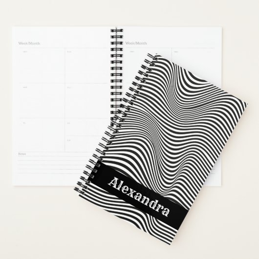 Moderne Abstracte optische illusie op maat Planner (Display)