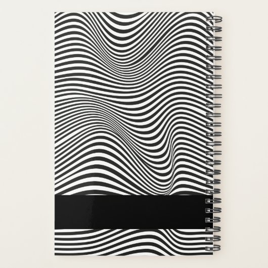 Moderne Abstracte optische illusie op maat Planner (Achterkant)