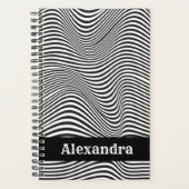 Moderne Abstracte optische illusie op maat Planner (Voorkant)