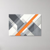 Moderne Abstracte Oranje Accent Canvas Afdruk (Voorkant)