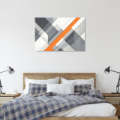 Moderne Abstracte Oranje Accent Canvas Afdruk (Insitu (Slaapkamer))