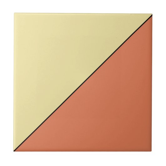 Moderne Abstracte Oranje Geometrische Driehoek Tegeltje (Voorkant)