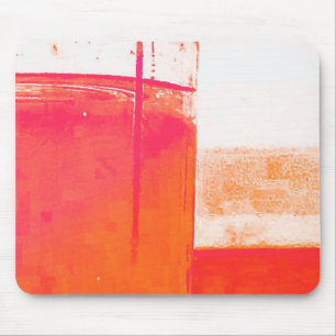 Moderne Abstracte Oranje Geometrische Grafische Pa Muismat