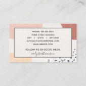 Moderne Abstracte  Oranje handtekeningen Visitekaartje (Achterkant)