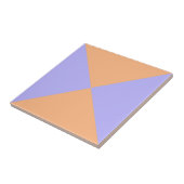Moderne Abstracte Oranje Paarse geometrische drieh Tegeltje (Zijkant)