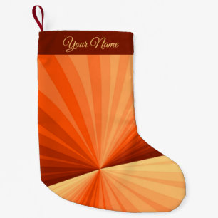 Moderne Abstracte Oranje Rode Vanille Fractale Naa Kleine Kerstsok