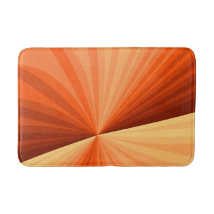 Moderne Abstracte Oranje Rode Vanille Grafische Fr Badmat