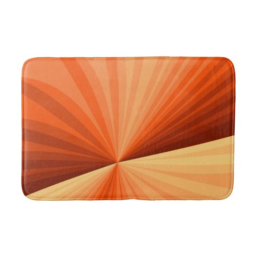 Moderne Abstracte Oranje Rode Vanille Grafische Fr Badmat (Voorkant)