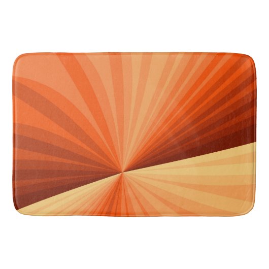 Moderne Abstracte Oranje Rode Vanille Grafische Fr Badmat (Voorkant)