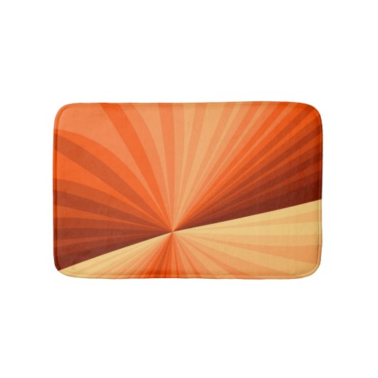 Moderne Abstracte Oranje Rode Vanille Grafische Fr Badmat (Voorkant)