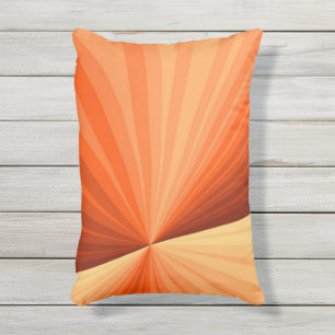 Moderne Abstracte Oranje Rode Vanille Grafische Fr Buitenkussen